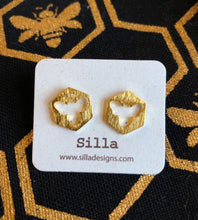 Load image into Gallery viewer, Bee Silhouette Earrings