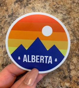 Alberta Mountains Sticker