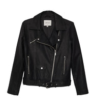 Load image into Gallery viewer, DRADEN Vegan Lether Jacket-Black